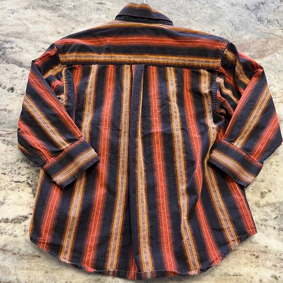 Panhandle Western Button Down Top Orange/Yellow Boys Size XS 4 - Picture 4 of 4